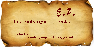 Enczenberger Piroska névjegykártya