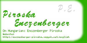 piroska enczenberger business card